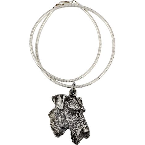 Airedale Terrier, Waterside Terrier - collana per cani, gioielli unici per amanti dei cani, ciondolo a forma di serpente unico di Art-Dog (1/5)