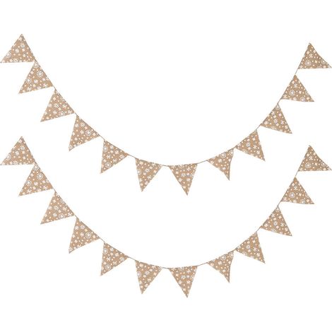 2-teiliges Wimpelbanner mit Schneeflockenmotiven zum Aufhängen – Weihnachtsdekoration, Party, Geburtstag, DIY (1/5)