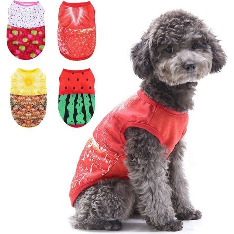 pair T-shirt pour chien imprimé 4 pièces (petit)-Fei Yu (1/2)
