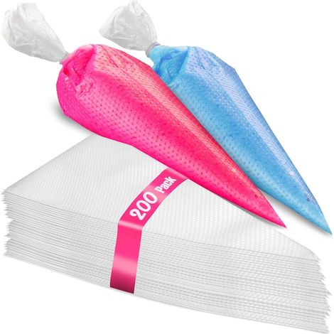 Sac à Douille - 12 Pouces - Sans Embout - En Plastique Alimentaire - Lot de 200 (1/5)