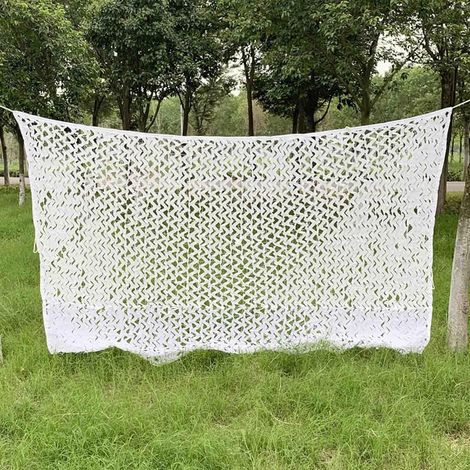 Filet de camouflage et d'ombrage, maille de camouflage en tissu Oxford 210D, filet d'ombrage pour extérieur, filet de camouflage militaire blanc,  — Blanc, 3× 4 m (1/5)
