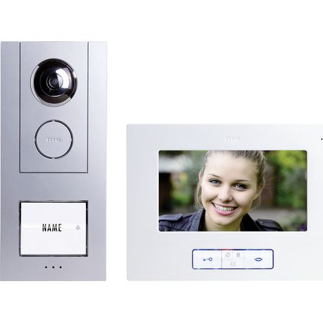 m-e modern-electronics VISTUS VD ALU-6710 S  Video-Türsprechanlage Kabelgebunden   Silber