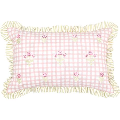 Cojín flor de rosa 58x38cm rosa - Atmosphera créateur d'intérieur