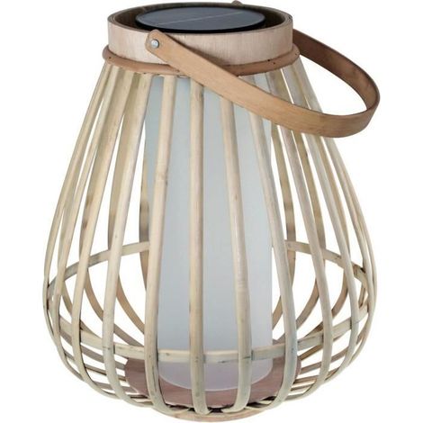 Lampe solaire en bambou - Marta - Beige (1/5)