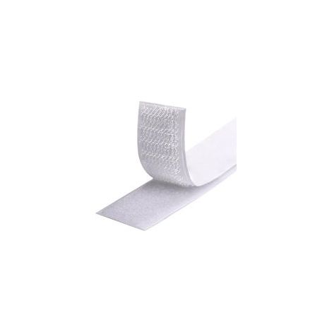 Rubans Adhésifs 8M, Bande Agrippantes Adhésives, Ruban Scratch Hook Loop Bande Adhésives Autoadhé pour Tous Les Types D'installations Cadre Photo 20mm (Blanc) (1/5)