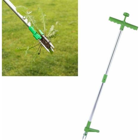 Upright Weed Puller, Portable Weed Puller with 3 Claws Long Handle Garden Lawn Root Killer Manual Weeder Removal Tool Garden Accessory (1/5)