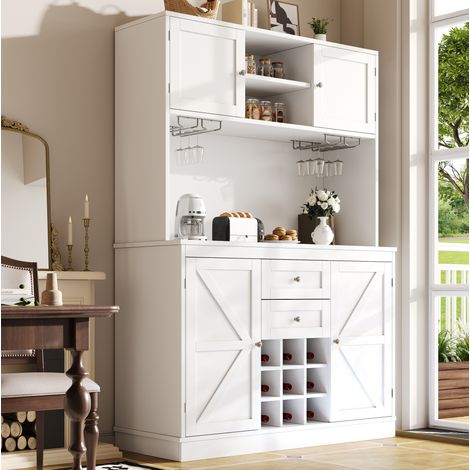 mobile cucina credenza con ripiani regolabili MDF 120 cm OKMYHOME (1/5)