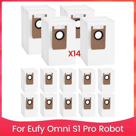 14 Ersatz-Staubbeutel für Eufy Omni S1 Pro Staubsauger Roboter-Staubsauger, große Kapazität, Staubsammelbeutel (1/5)