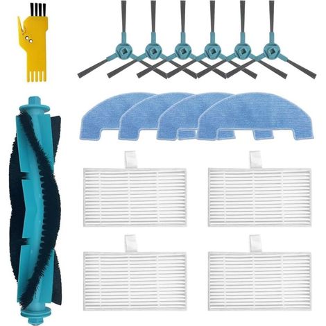 Kit d'accessoires pour Conga 2499 Ultra Home Advanced Conga 2499 Ultra X-Treme Robot Aspirateur Pièces de rechange 15 paquets 1 brosse principale, 4 filtres, 6 brosses latérales, 4 lingettes (1/5)