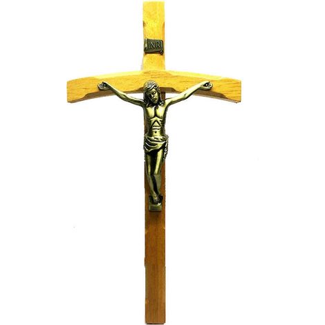Holz für Kreuzornament Jesus Katholische religiöse Hängedekoration für Zuhause Schlafzimmer Kirche Wanddekoration Betendes Mädchen