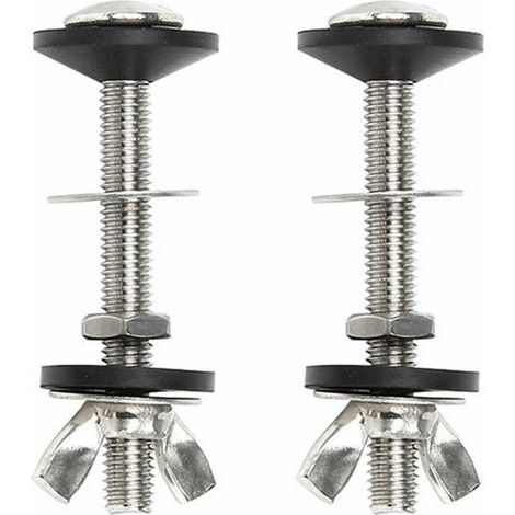 Lot de 2 Kits de Fixation pour Réservoir d'Eau et Cuvette - Accessoires de Montage pour Abattant WC (1/5)