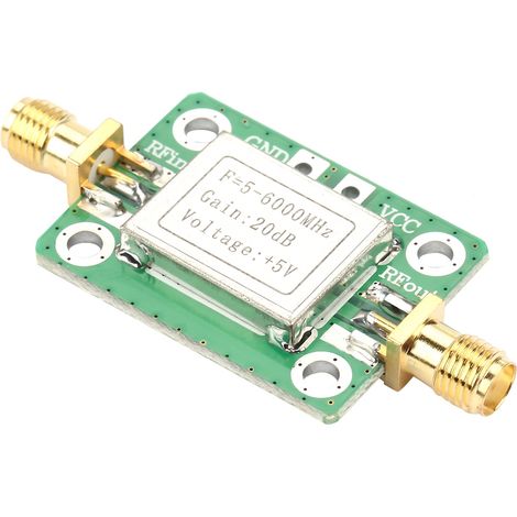 5 MHz bis 6 GHz HF-Breitband-Signalverstärker, Leistungsverstärker mit 20 dB Verstärkung und abgeschirmtem Gehäuse (1/5)