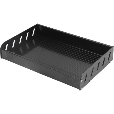 Étagère à épices murale noire spacieuse avec rebords sur trois côtés, élégante et pratique pour ranger vos épices de cuisine. Plateau noir 30 x 20 cm. (1/5)