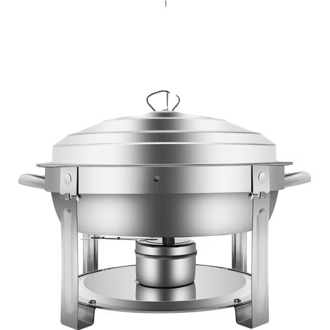 Fuente calentadora, capacidad de 7,5 L, diseño moderno de acero inoxidable, color plata. (1/2)