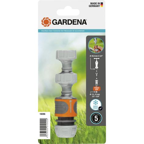 GARDENA 18286-20  Kunststoff Hahnanschluss 13 mm (1/2") Ø, 24,2 mm (3/4") IG  Set