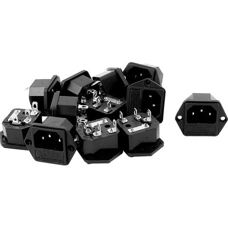 12 pièces. 250V Électronique et Photo 16A IEC320 C14 Männlicher Einlass Zubehör Anschlussbuchse