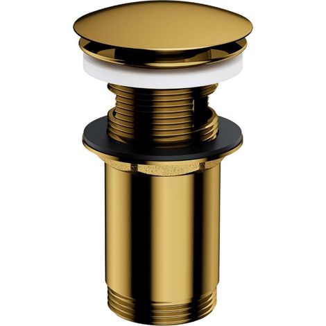 OMNIRES Accessori - Piletta di scarico Click-Clack per lavabo, color oro A706GL