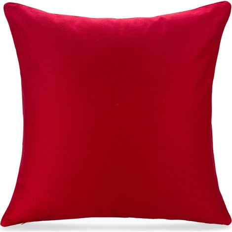 MINKUROW Kissenbezug 45 x 45 cm Baumwolle+Polyster (2er-Set) -Rot- Kissenbezug 45 x 45 cm- Widerstandsfähiger und hypoallergener Kissenbezug für Kissen 45 x 45 cm (1/4)