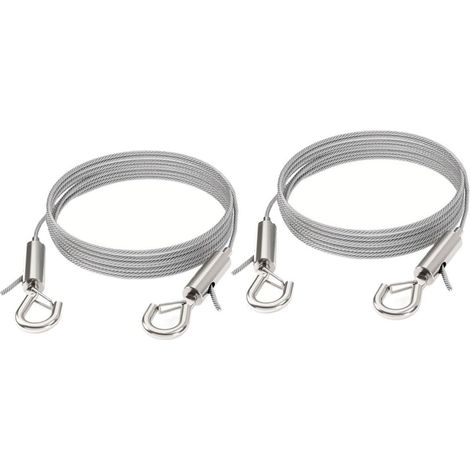 Corde de suspension robuste en acier inoxydable 304, longueur 2 m, (1/5)