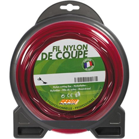 Fil de débroussailleuse carré blister ø 4 mm - 25 m