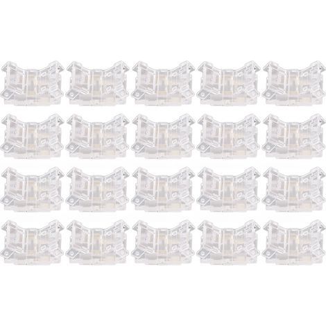 Lot 20 connecteurs LED – 2 broches – sans soudure – adaptateur – Fafeicy (1/5)