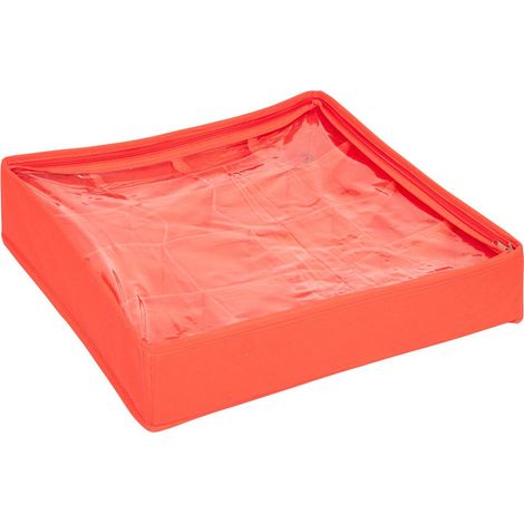 Scatola per 16 palline d.10cm poliestere rosso - Atmosphera créateur d'intérieur (1/4)