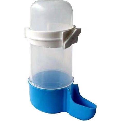 Grand distributeur d'eau automatique pour perroquet, mangeoire, réservoir à nourriture, abreuvoir, boîte à nourriture, accessoires pour cage à oiseaux, bleu (1/5)