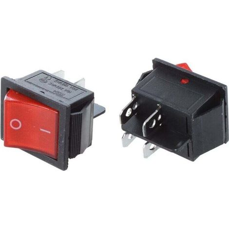 Interrupteur Bateau À Bascule Dpst On Off 4 Broches 15a 20a 250v 125v Ac 2 Pièces (1/4)