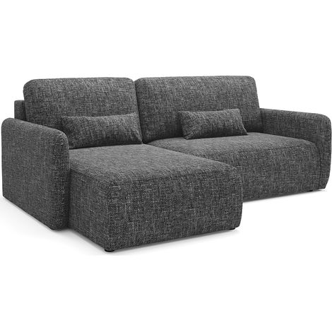 3-Sitzer-Wende-Ecksofa mit Truhe Lazare Dunkelgrau