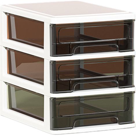 Tour de rangement multifonctionnelle en plastique à 3 ou 2 tiroirs transparents, idéale pour ranger fournitures de loisirs créatifs et articles de papeterie. (1/5)