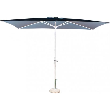 Ombrellone da Giardino 2x3 m Palo Ø48 mm Poly Eco in Acciaio Telo Grigio (1/3)