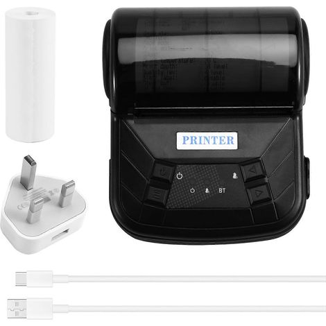 Mini-Thermodrucker, tragbar, 80 mm, leichtes Design, Hochgeschwindigkeits-Bluetooth-Drucker für Android, iOS und Windows (Netzbetrieb). (1/5)