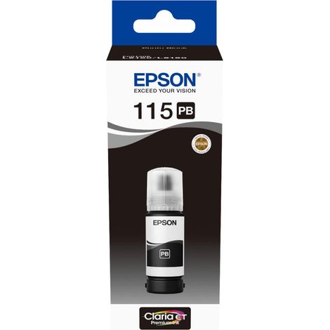 Botella de recarga de tinta Epson 115 EcoTank (C13T07D14A), negro fotográfico