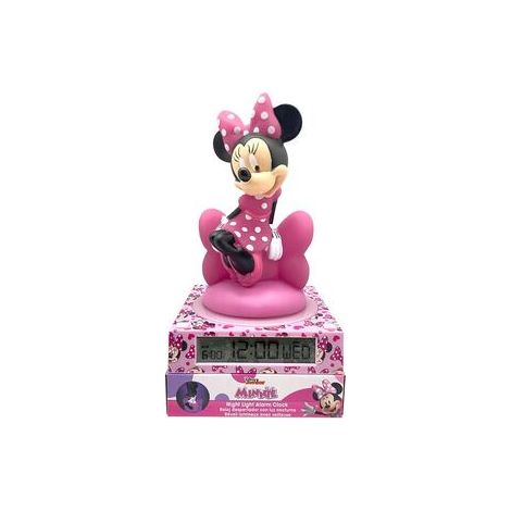 Lampara 3D con despertador Minnie Disney