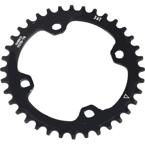 Disque de chaîne vélo montagne 32/34/36/38T BCD 104, pièces de rechange acier monobloc (Noir 36T) (1/5)