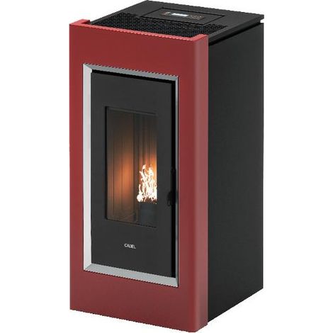 Cadel Prince 11 stufa Libera installazione Pellet Nero Rosso (1/4)