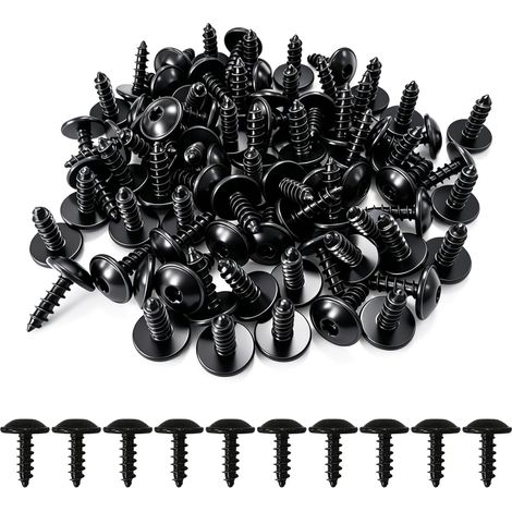 Lot De 80 Vis M5x16 Autoperceuse Pour Métal Noir - Vis Auto-taraudeuses Torx Manches Plate Pour Carrosserie, Fixation Fiable Aile, Pare-chocs, Compatibilité Voiture (1/5)