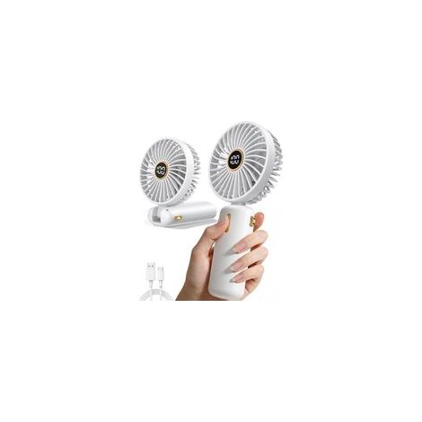 Tragbarer Mini-Taschenventilator – Kleiner, wiederaufladbarer USB-Handventilator – Leise – Batteriebetrieben – Handventilator – Für Schreibtisch/Tisch/Gesicht/Reisen/Außenbereich/Persönlich (1/5)