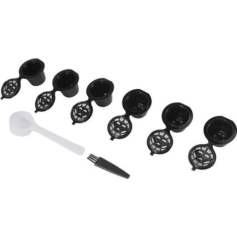 i cafilas 6 Capsules Nespresso Réutilisables Filtre à Capsules de Café Rechargeable Compatible avec les Machines Nespresso (1/5)