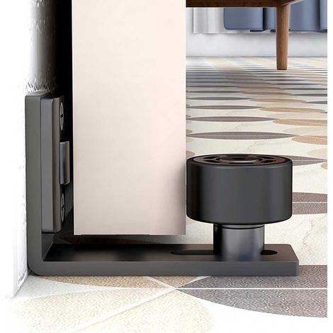 Wall Adjustable Floor Guide/Bottom Door Sliding Door Floor Guide Black (1/5)
