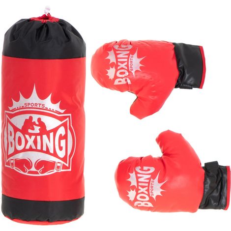 Sac de frappe avec gants pour enfants (1/5)