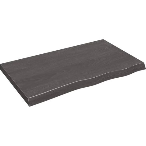 Dessus de table gris foncé bois chêne massif traité (1/5)