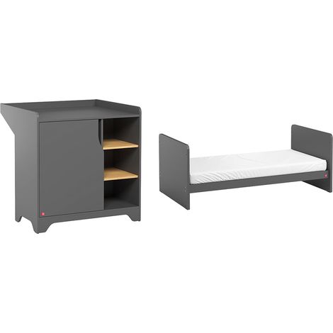 Lettino evolutivo e fasciatoio Vox Leaf Grigio e legno (1/5)