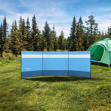 Paravent de camping pliable en polyester 440 x 0,1 x 140 cm (1/5)