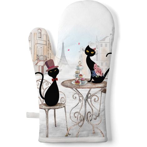 Gant de cuisine chats à Paris 30 x 18 cm (1/2)