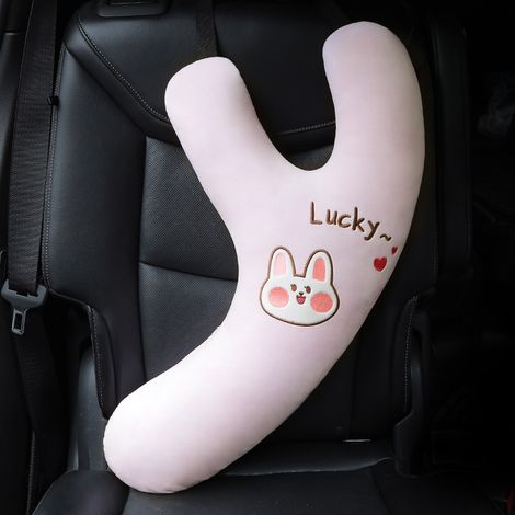 Cuscino da viaggio per bambini, cuscino da viaggio per adulti e bambini, cuscino per dormire in auto per bambini, cuscino per cintura di sicurezza per bambini, cuscino rosa a forma di Y