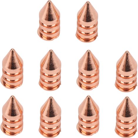 Clous à vêtements Rose Gold Double Couche Hexagone Cône en Laiton Rivets Punk DIY Artisanat pour Chaussures Lot 7x15MM (1/5)