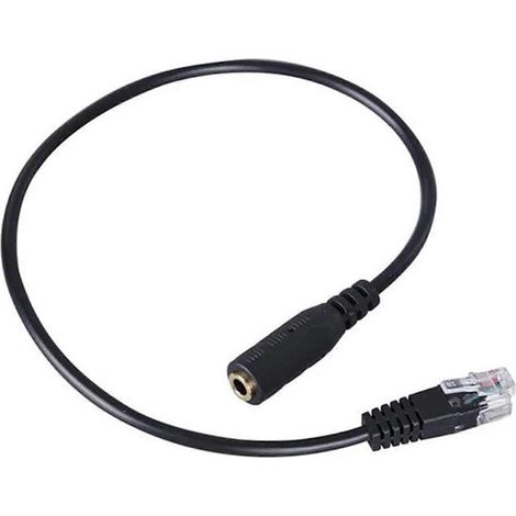Câble adaptateur multifonctionnel RJ9 vers prise casque 3,5 mm, idéal pour convertir un ordinateur en téléphone, câble blindé en PVC, facile à installer, disponible en plusieurs couleurs. (1/5)