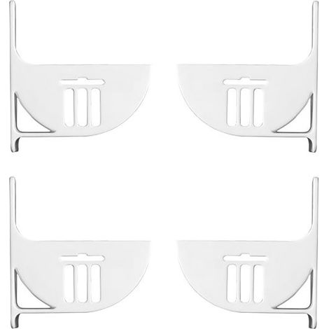 Lot de 2 paires de supports de sac poubelle en plastique - Support de rangement mural pour sac poubelle - Distributeur de sacs pour armoire de cuisine, réfrigérateur, étagère de rangement (1/5)