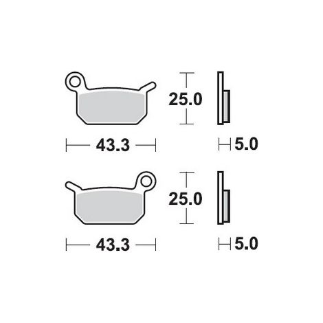 Pastillas de freno Moto-Master KH325 Sinter Metal OEM: 11 (Sinterpro Racing) KTM SXE-5 Electric 19-, SX 50 09-, SX 65 04-08, Husqvarna EE-5 19-, CR 50 06-, SM 50-10-, TC 50 17-, Delanteras/Traseras